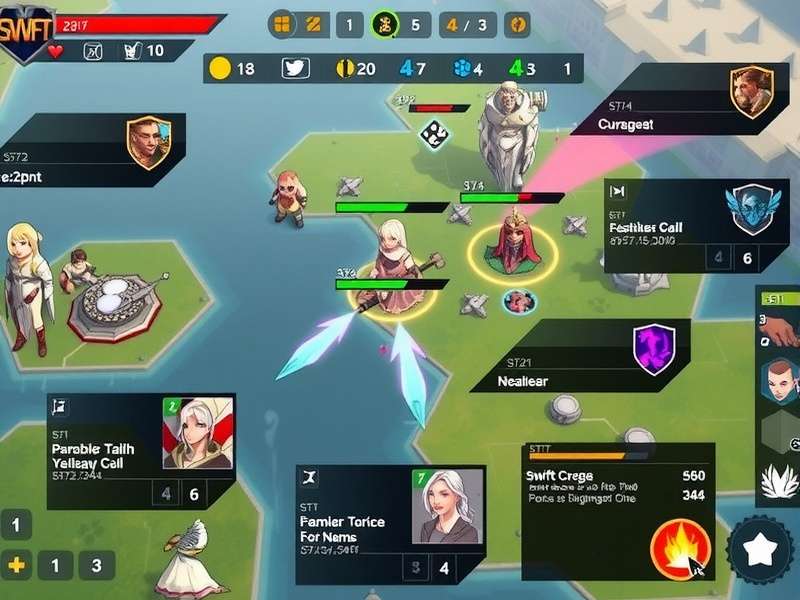 Swift Commanders gameplay screenshot showing strategic battle